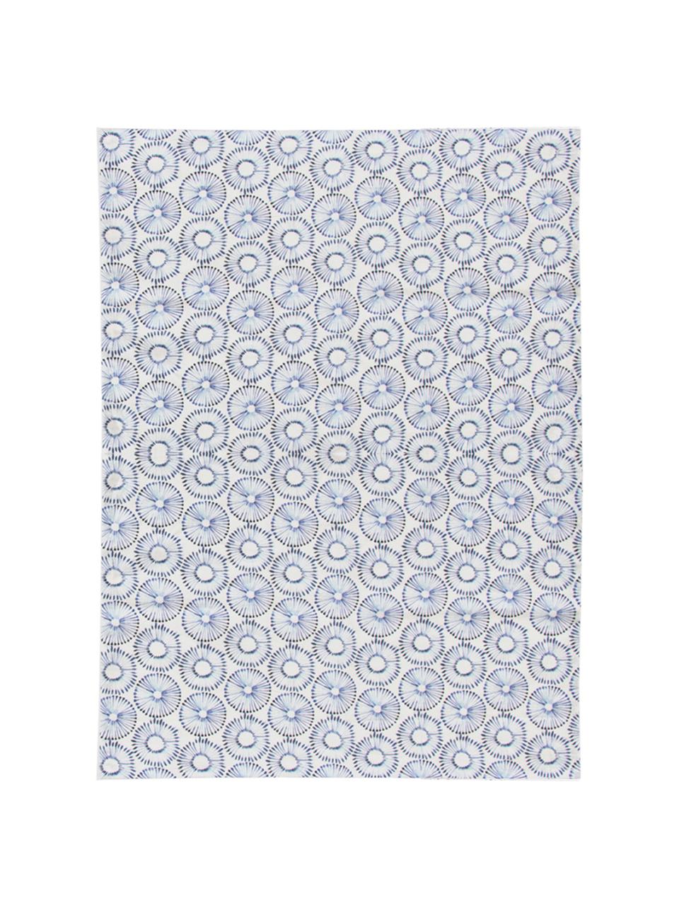 Komplet ręczników kuchennych z bawełny Dandelion, 2 elem., Bawełna, Biały, niebieski, S 50 x D 70 cm