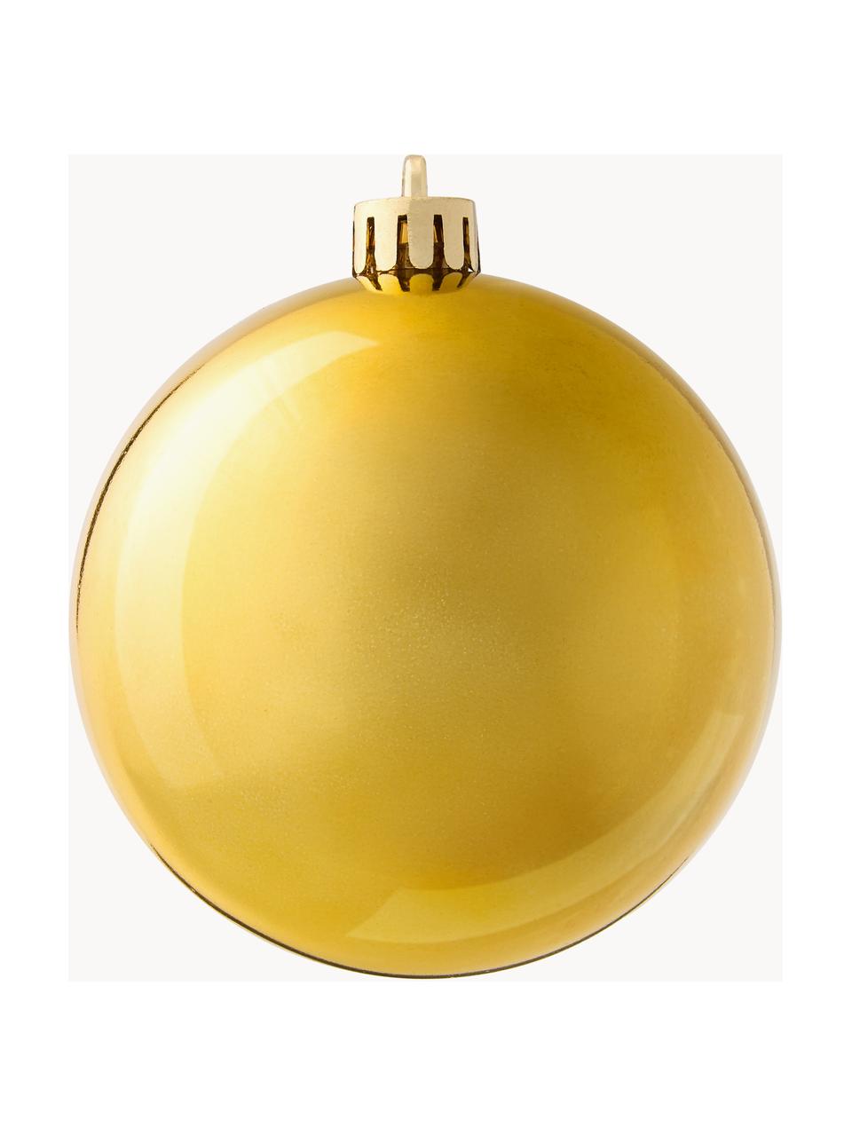 Weihnachtskugeln Decoris, 6er-Set, Kunststoff, Goldfarben, Ø 8 cm