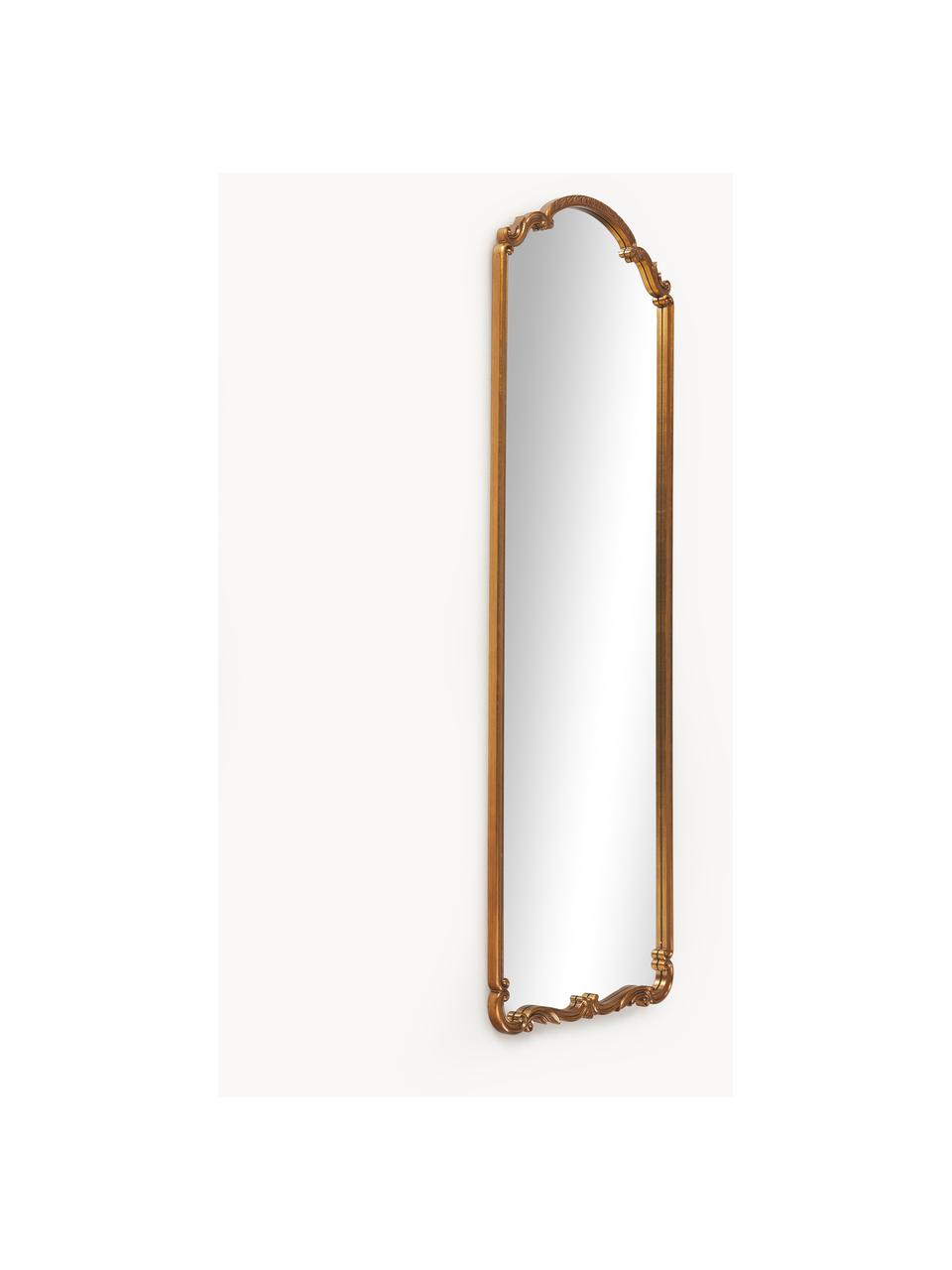 Barokke wandspiegel Francesca, Frame: gecoat MDF, Goudkleurig, B 56 x H 165 cm