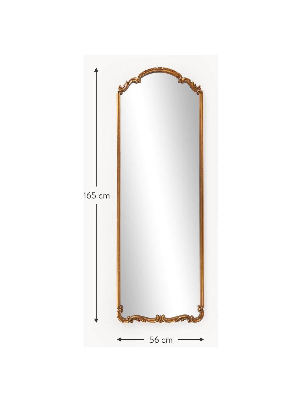 Barock-Wandspiegel Francesca, Rahmen: Mitteldichte Holzfaserpla, Rückseite: Mitteldichte Holzfaserpla, Spiegelfläche: Spiegelglas, Goldfarben, B 56 x H 165 cm
