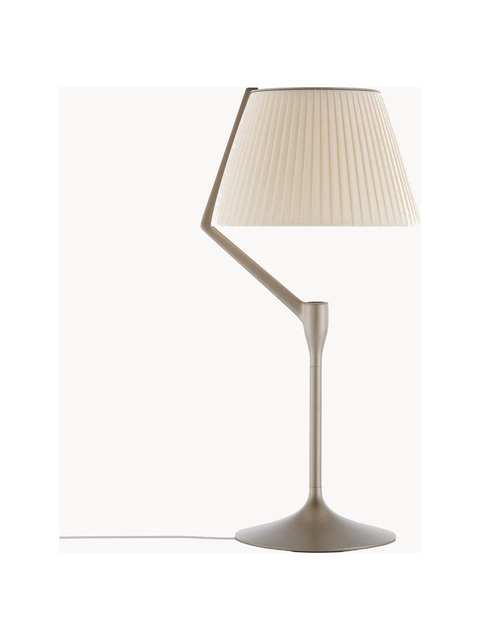 Grande lampe à poser LED à intensité variable Angelo Stone, Blanc cassé, taupe avec finition en métal, Ø 33 x haut. 70 cm