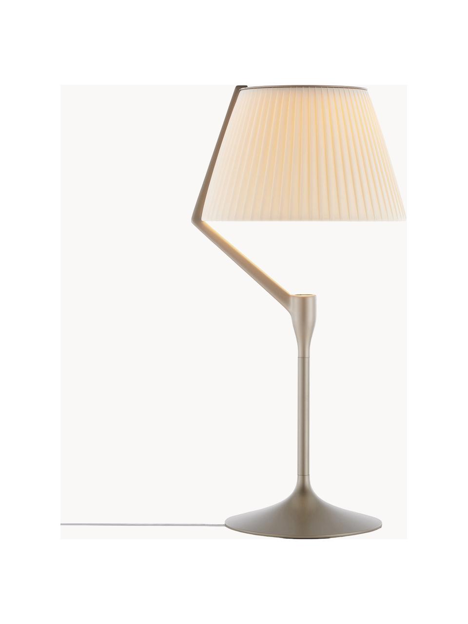 Grande lampe à poser LED à intensité variable Angelo Stone, Blanc cassé, taupe avec finition en métal, Ø 33 x haut. 70 cm