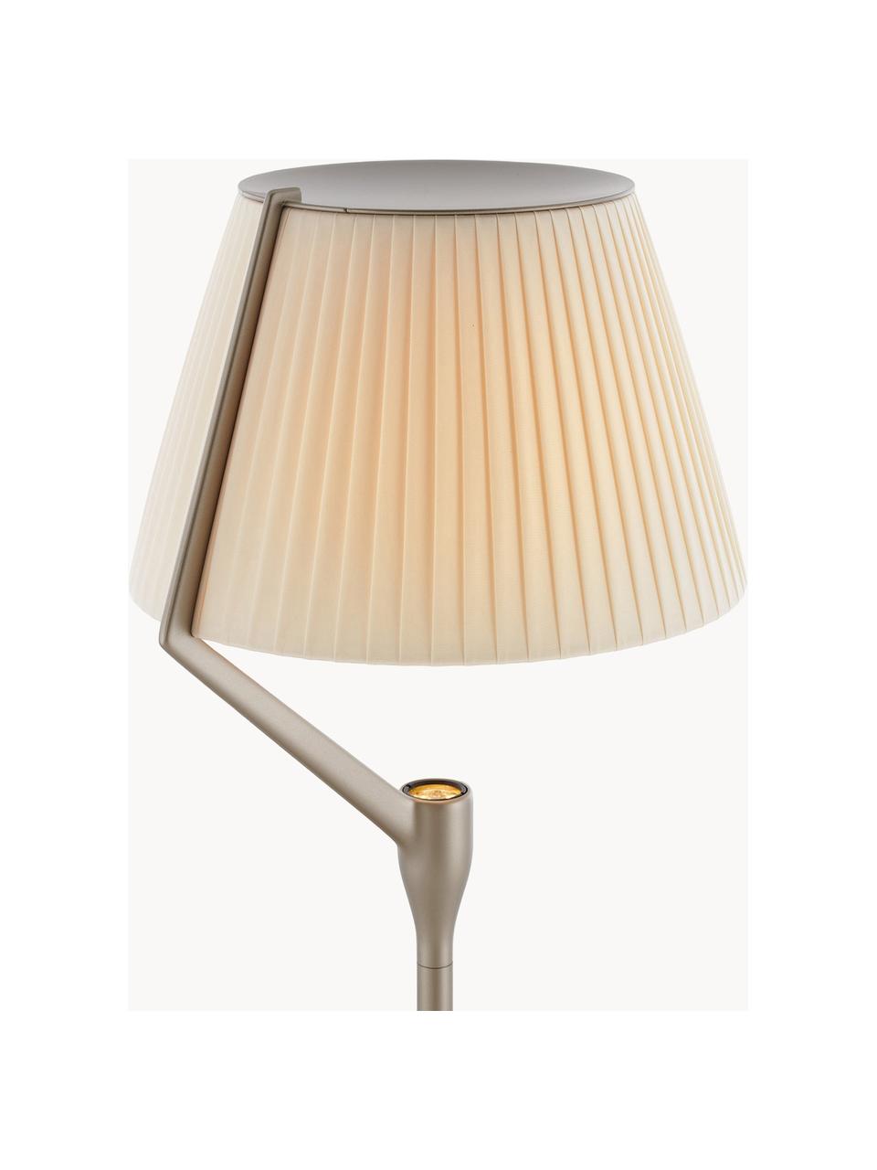 Grande lampe à poser LED à intensité variable Angelo Stone, Blanc cassé, taupe avec finition en métal, Ø 33 x haut. 70 cm