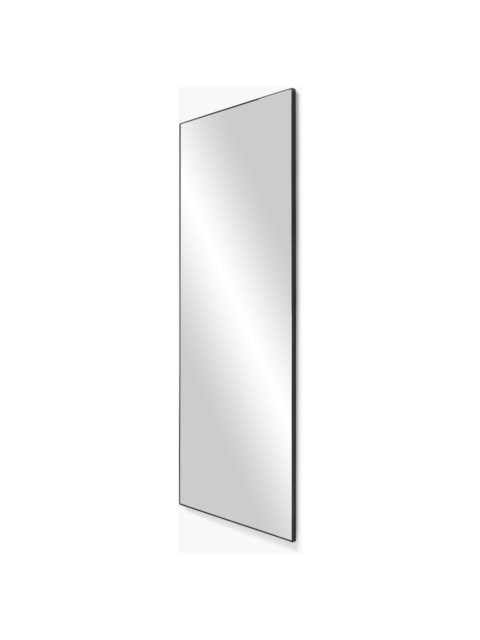 Grosser Ganzkörperspiegel Cato, Rahmen: Metall, beschichtet, Rückseite: Mitteldichte Holzfaserpla, Spiegelfläche: Spiegelglas, Schwarz, B 60 x H 160 cm