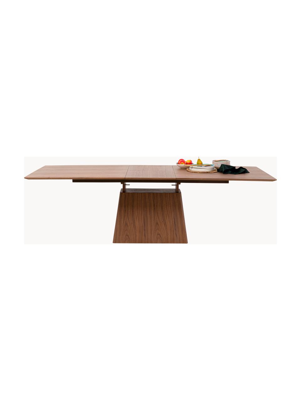 Uitschuifbare eettafel Benvenuto, 200 - 250 x 110 cm, Tafelblad: MDF, walnoothoutfineer, Frame: MDF, walnoothoutfineer, Hout, B 200 x D 110 cm