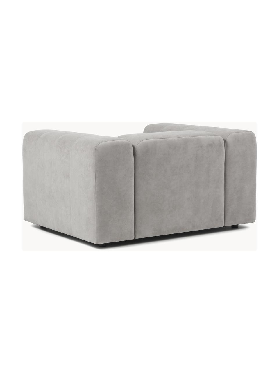 Sillón Lena, Tapizado: tejido (88% poliéster, 12, Estructura: madera de pino, contracha, Patas: plástico, Tejido gris claro, An 134 x F 106 cm