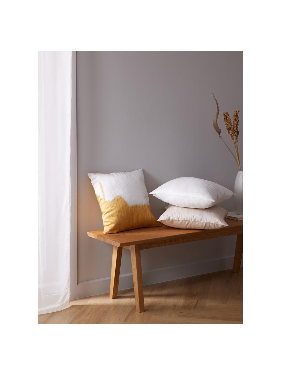 Federa arredo in seta Aryane, Retro: 100% cotone, Bianco, Larg. 45 x Lung. 45 cm