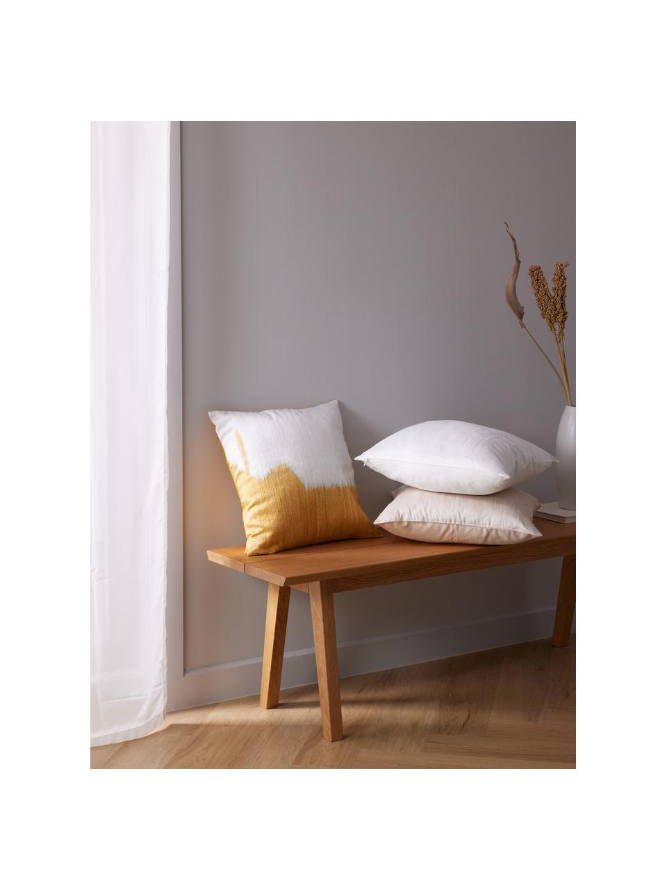 Poszewka na poduszkę z bawełny i jedwabiu Aryane, Biały, S 45 x D 45 cm