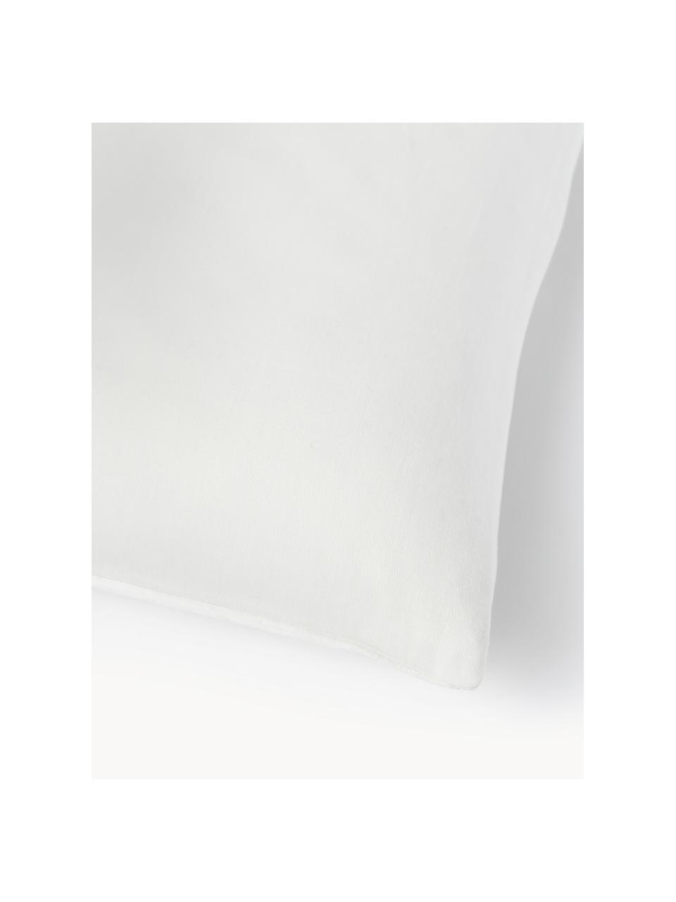 Funda de cojín de seda Aryane, Parte delantera: 100% seda, Parte trasera: 100% algodón, Blanco, An 45 x L 45 cm