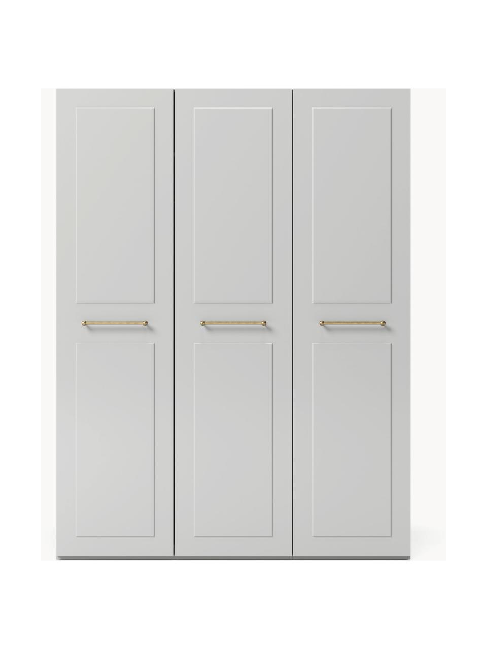 Armoire modulaire à portes battantes Charlotte, larg. 150 cm, plusieurs variantes, Gris, Basic Interior, larg. 150 x haut. 200 cm