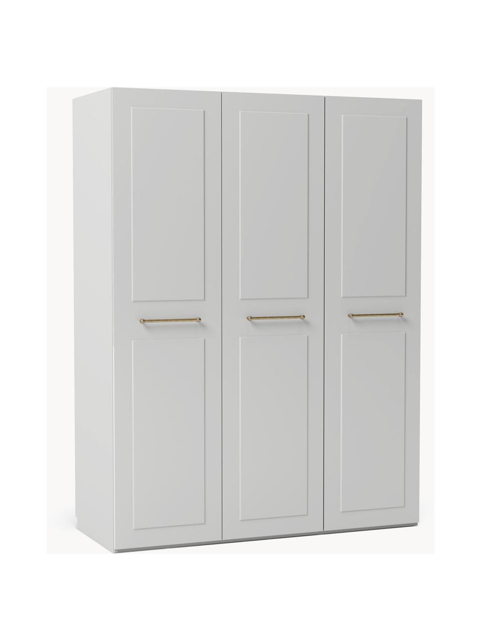 Armario modular Charlotte, 3 puertas (150 cm), diferentes variantes, Estructura: tablero aglomerado revest, Gris, Interior Basic (An 150 x Al 200 cm)