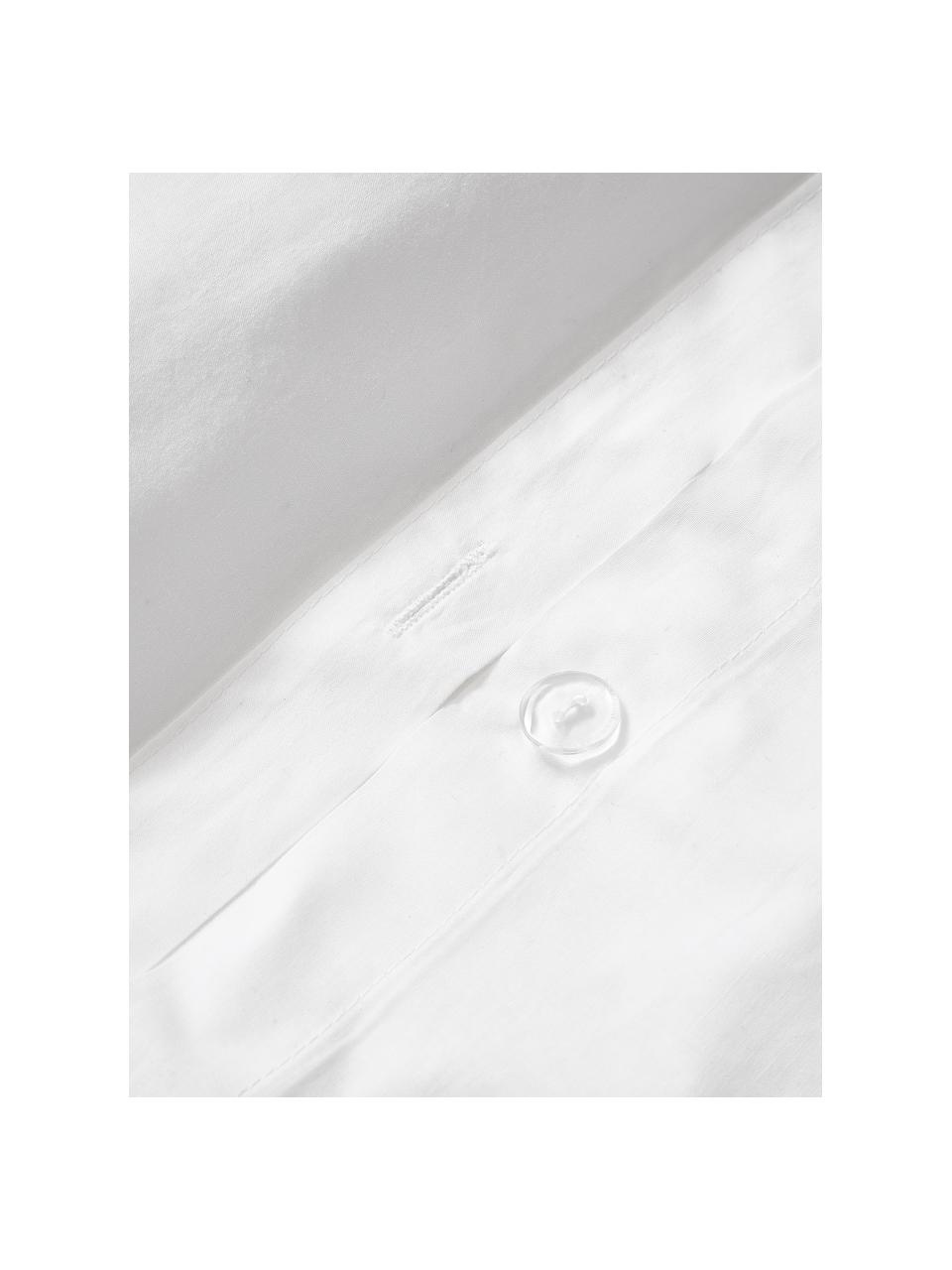 Housse de couette en percale de coton flocons de neige tuftés Vidal, Blanc, larg. 200 x long. 200 cm