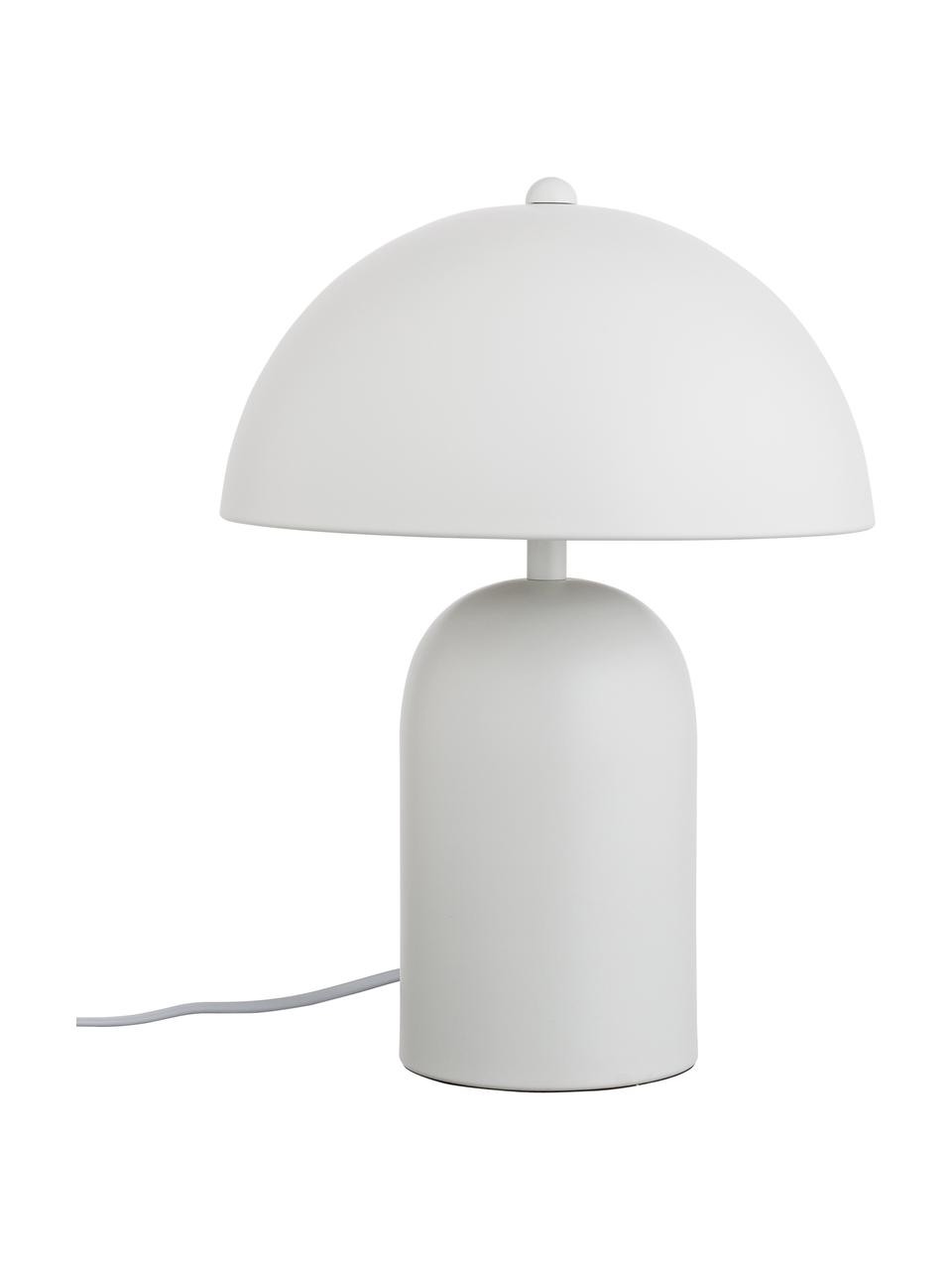 Lampada da tavolo retrò Walter, Paralume: metallo, Base della lampada: metallo, Bianco opaco, Ø 25 x Alt. 33 cm