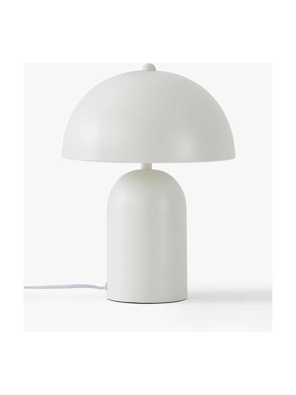 Malá stolní lampa v retro stylu Walter, Matná bílá, Ø 25 cm, V 34 cm