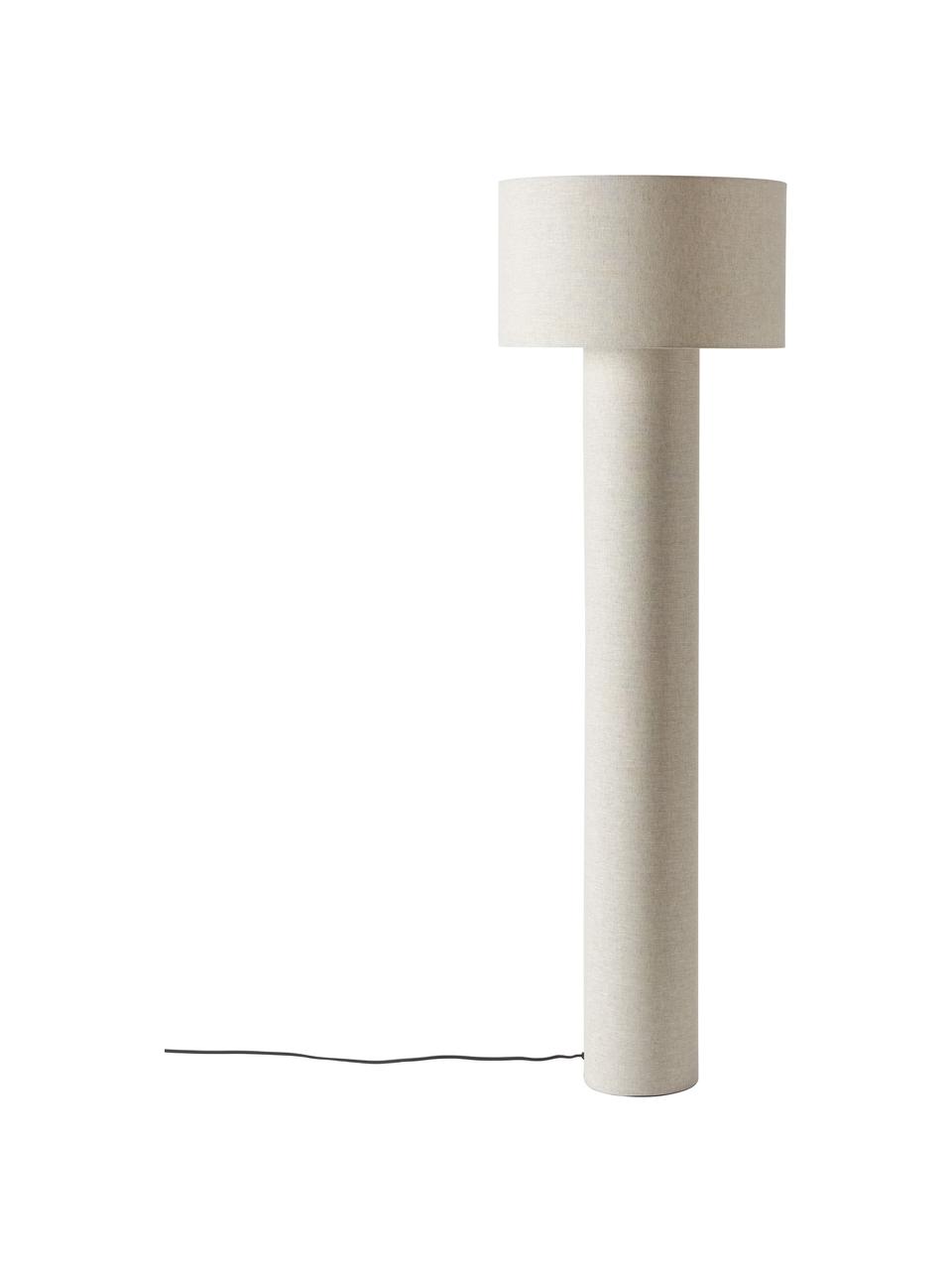 Lampa podłogowa Ron, Stelaż: metal malowany proszkowo, Beżowy, Ø 47 x W 149 cm