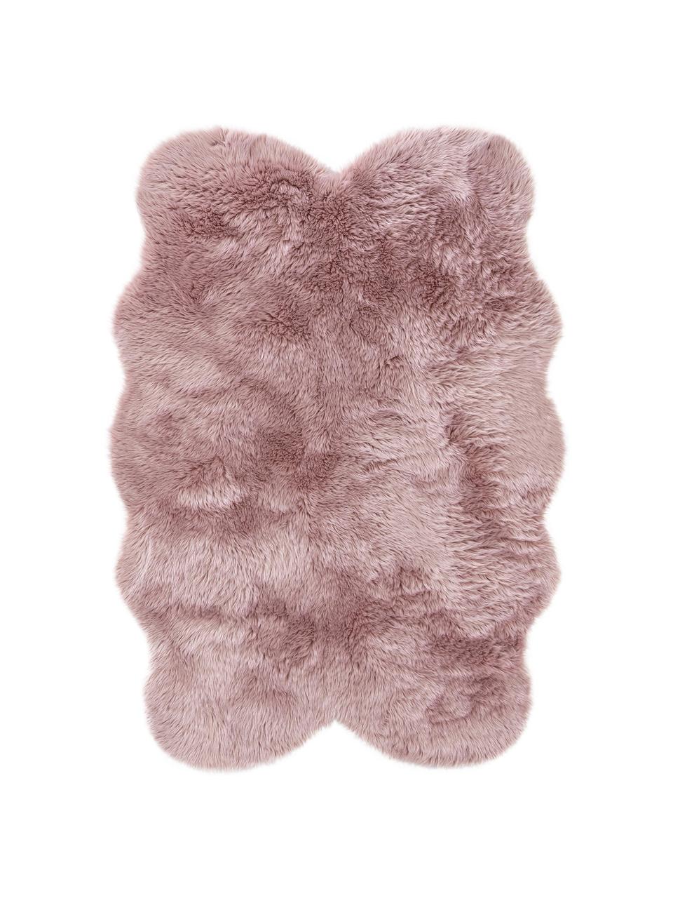 Tapis lisse en fourrure synthétique Elmo, Rose