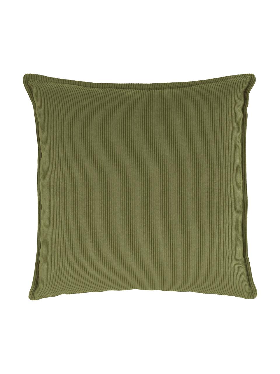 Cojín de pana para sofá Lennon, Tapizado: pana (92% poliéster, 8% p, Pana verde, An 60 x L 60 cm