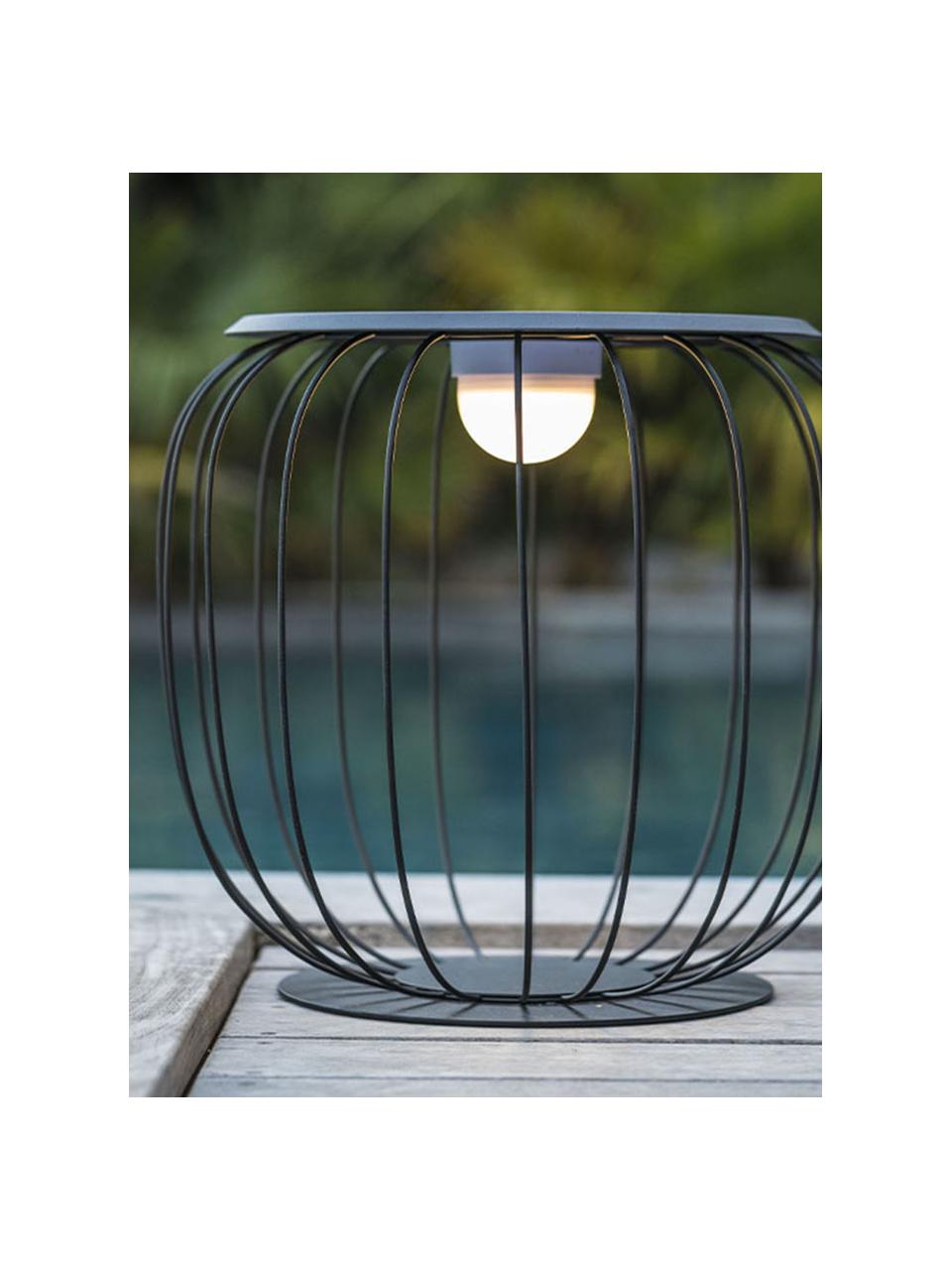 Lámpara regulable para exterior Sunrise, portátil, Lámpara: metal recubierto, Negro, blanco, Ø 44 x Al 41 cm