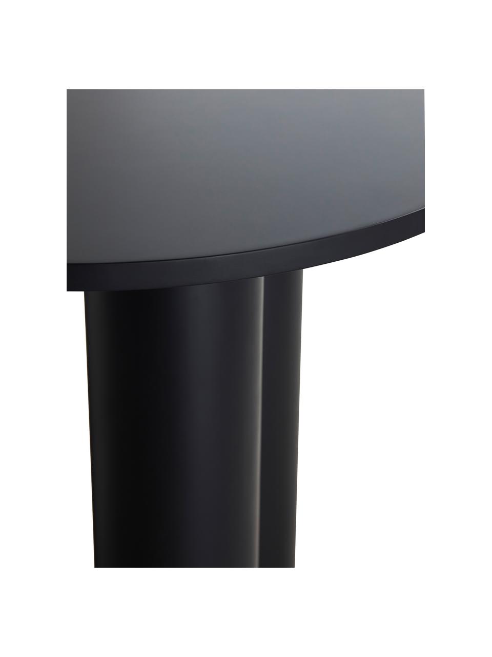 Table ronde en bois mat Colette, MDF (panneau en fibres de bois à densité moyenne), enduit, Noir, Ø 90 x haut. 72 cm