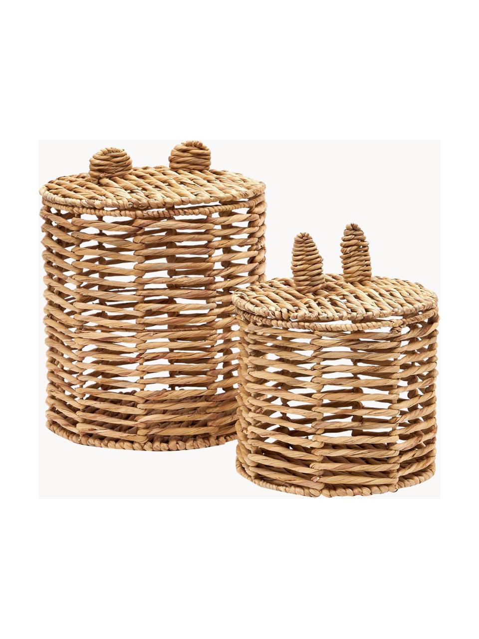 Paniers de rangement pour enfants faits main Venezia, 2 pièces, Jacinthe d'eau, Beige, Lot de différentes tailles