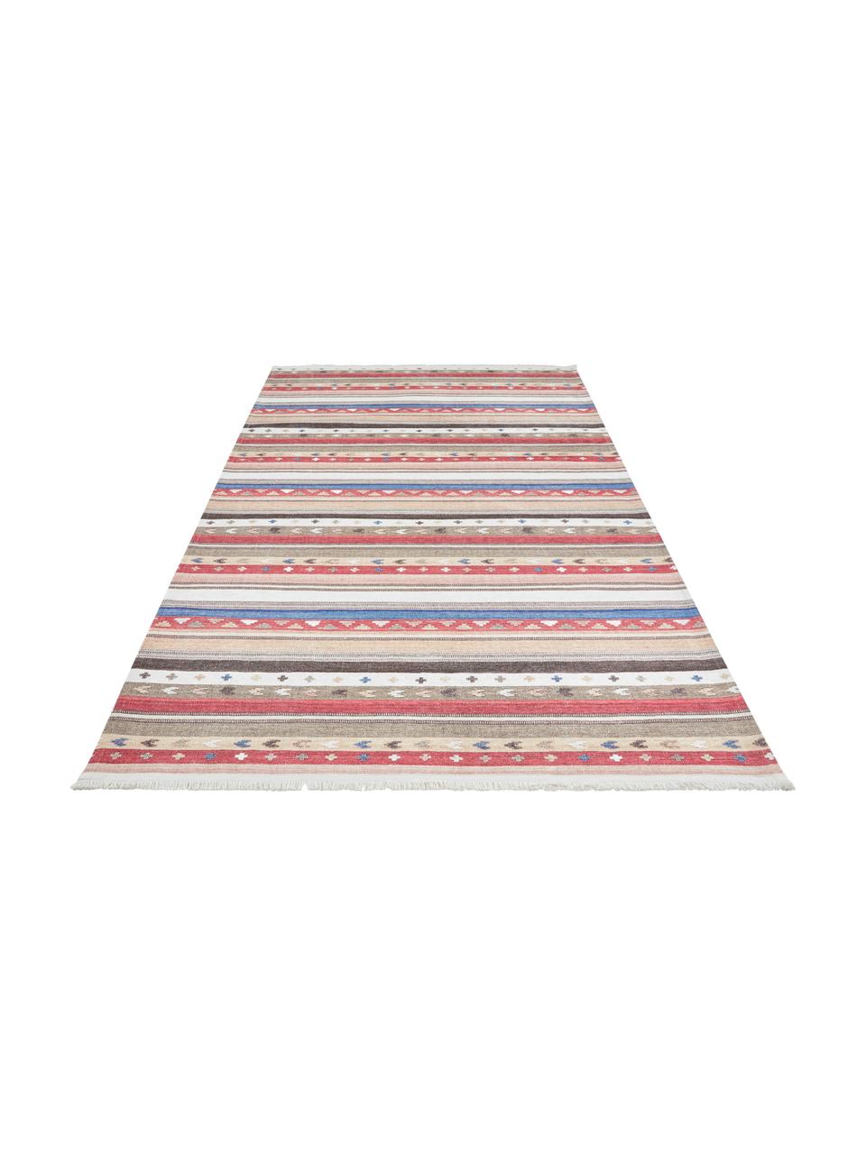 Alfombra kilim Senon, estilo oriental, Parte superior: 50% poliéster, 50% algodó, Reverso: poliéster, Multicolor, An 180 x L 280 cm (Tamaño M)