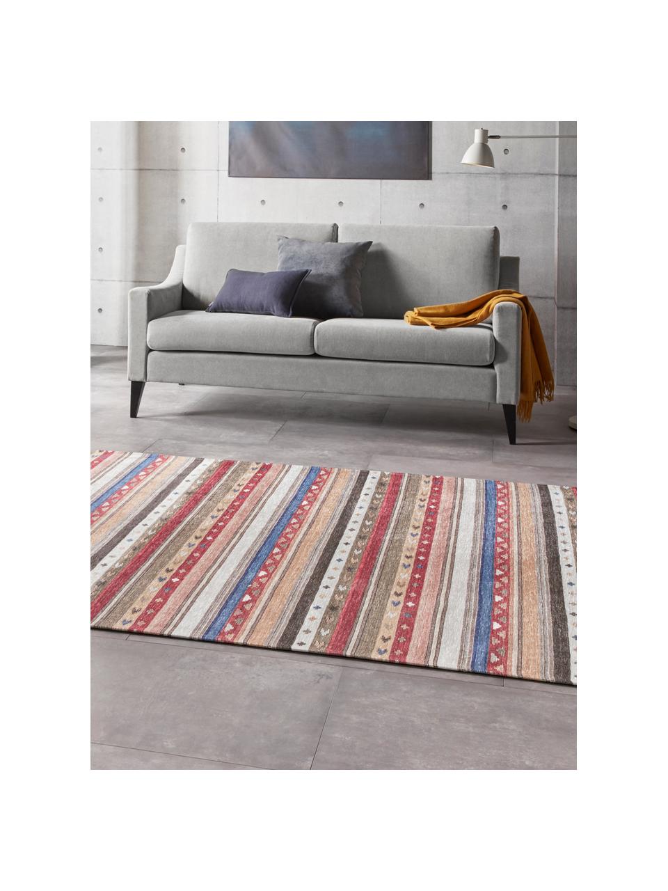 Alfombra kilim Senon, estilo oriental, Parte superior: 50% poliéster, 50% algodó, Reverso: poliéster, Multicolor, An 180 x L 280 cm (Tamaño M)