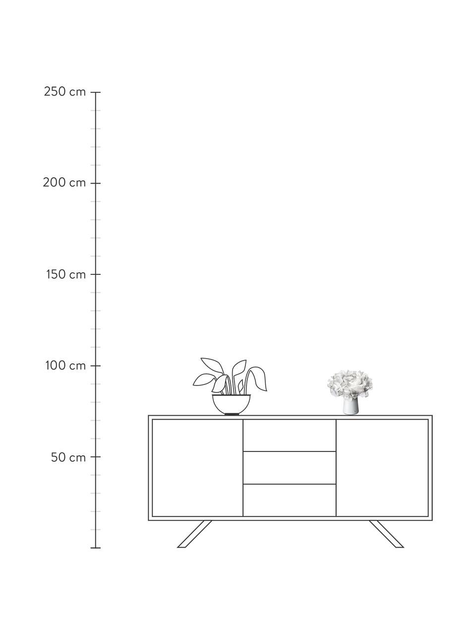 Lámpara de mesa regulable pequeña Clizia Fume, portátil, Pantalla: Lentiflex-Cristalflex Fum, Gris, blanco, Ø 27 x Al 25 cm