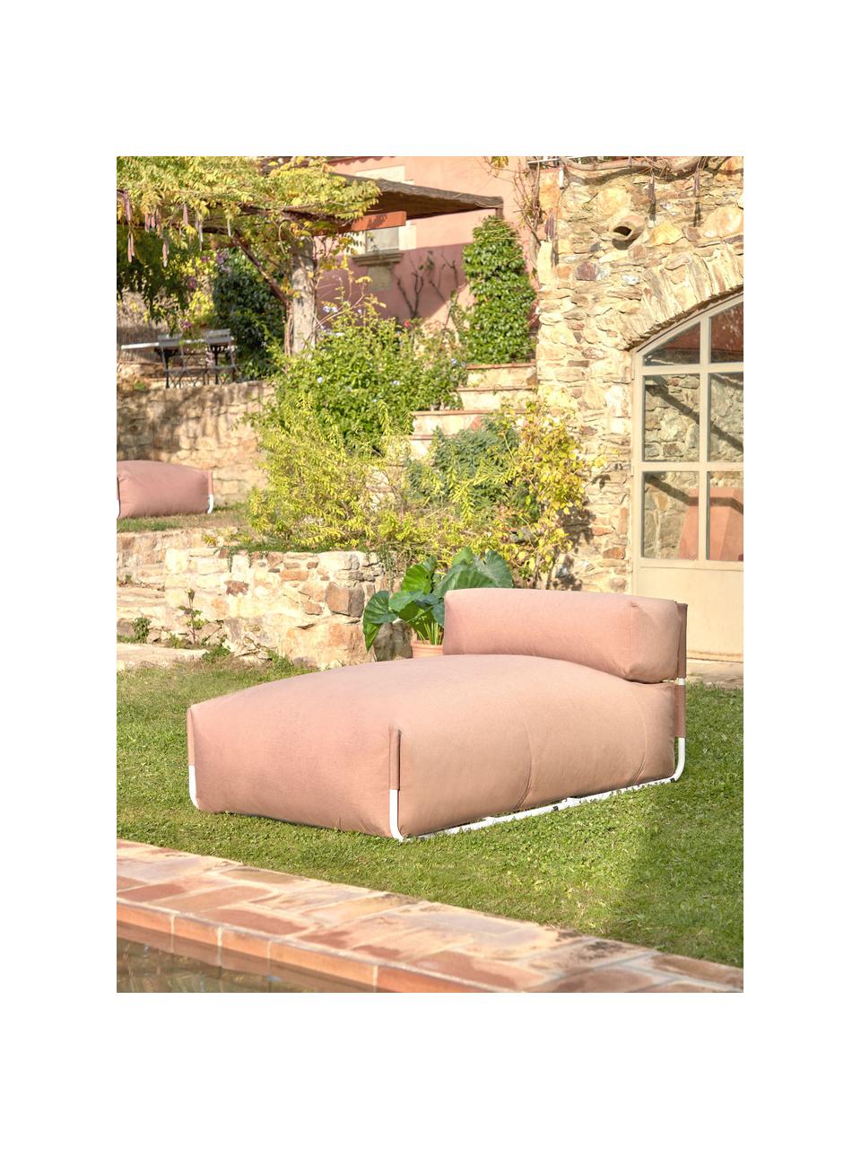 Sacco letto da esterno Square, Rivestimento: poliestere, polipropilene, Struttura: alluminio laccato, Rosa, Larg. 101 x Prof. 165 cm