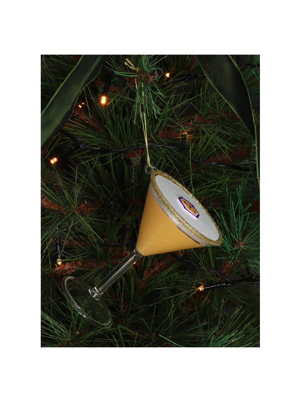 Ozdoba na vianočný stromček Cocktail Glass, Sklo, Priehľadná, okrová, Š 8 x V 11 cm