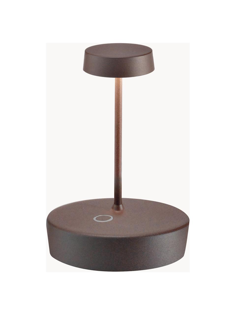 Přenosná stmívatelná stolní LED lampa Swap Mini, Nugátová, Ø 10 cm, V 15 cm
