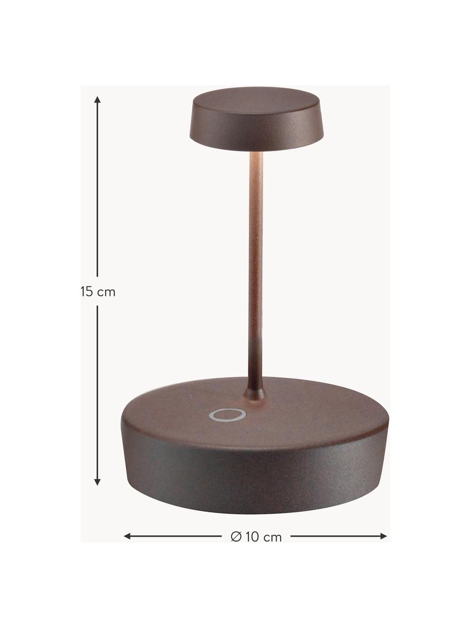 Lampa stołowa LED z funkcją przyciemniania Swap Mini, Nugatowy, Ø 10 x 15 cm