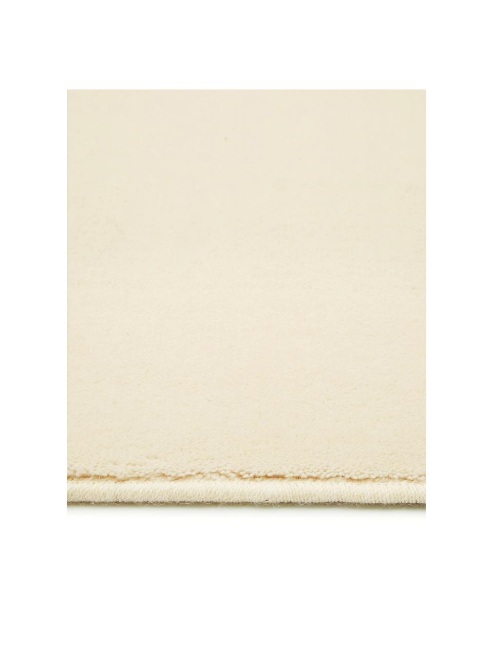 Wollen vloerkleed Ida in beige, Bovenzijde: 100% wol, Onderzijde: 60% jute, 40% polyester B, Beige, B 160 x L 230 cm (maat M)