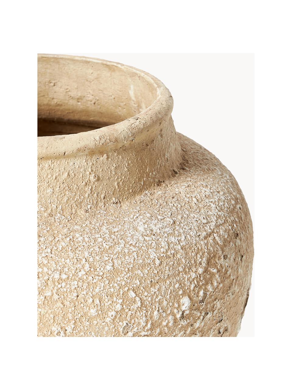 Blumentopf Rome, H 45 cm, Beton, Hellbeige, Nougat, Ø 46 x H 45 cm