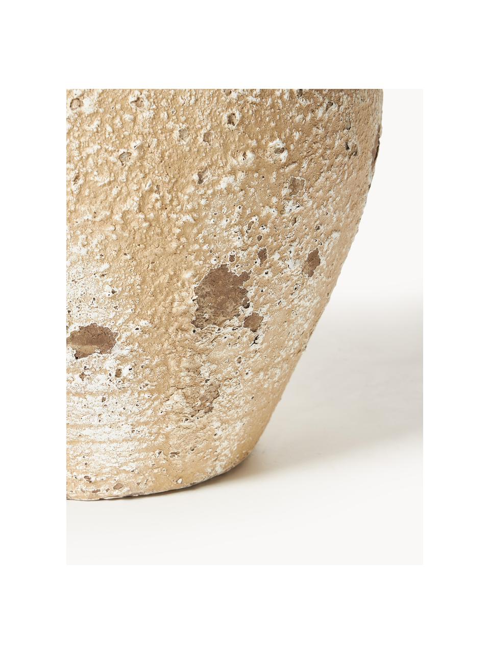 Blumentopf Rome, H 45 cm, Beton, Hellbeige, Nougat, Ø 46 x H 45 cm