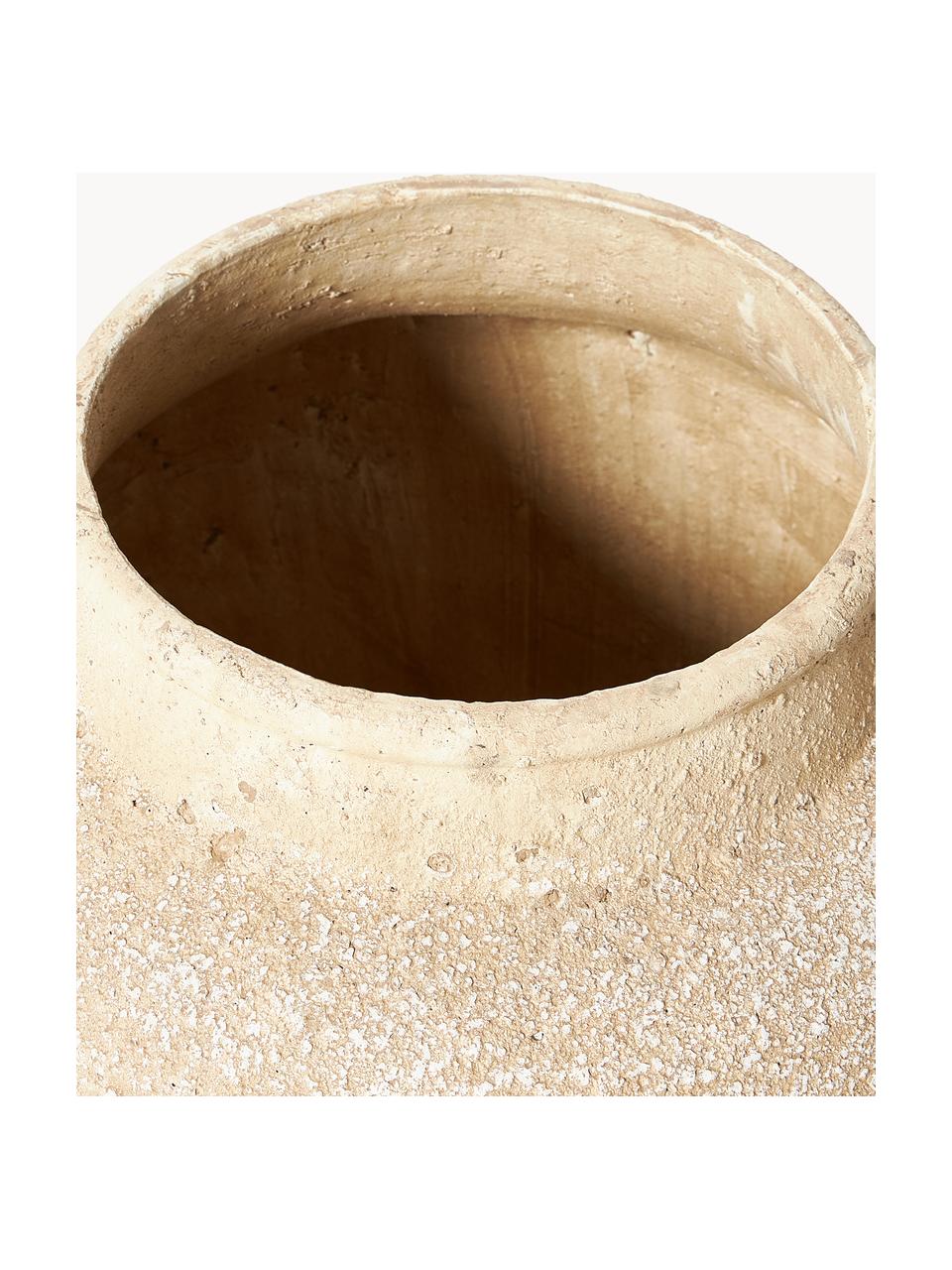 Cache-pot Rome, haut. 45 cm, Béton, Beige clair, nougat, Ø 46 x haut. 45 cm