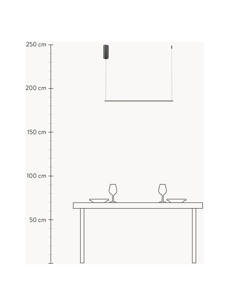 Dimmbare LED-Pendelleuchte Halo mit Farbwechsel und Fernbedienung, Aluminium, beschichtet, Schwarz, B 80 x H 2 cm