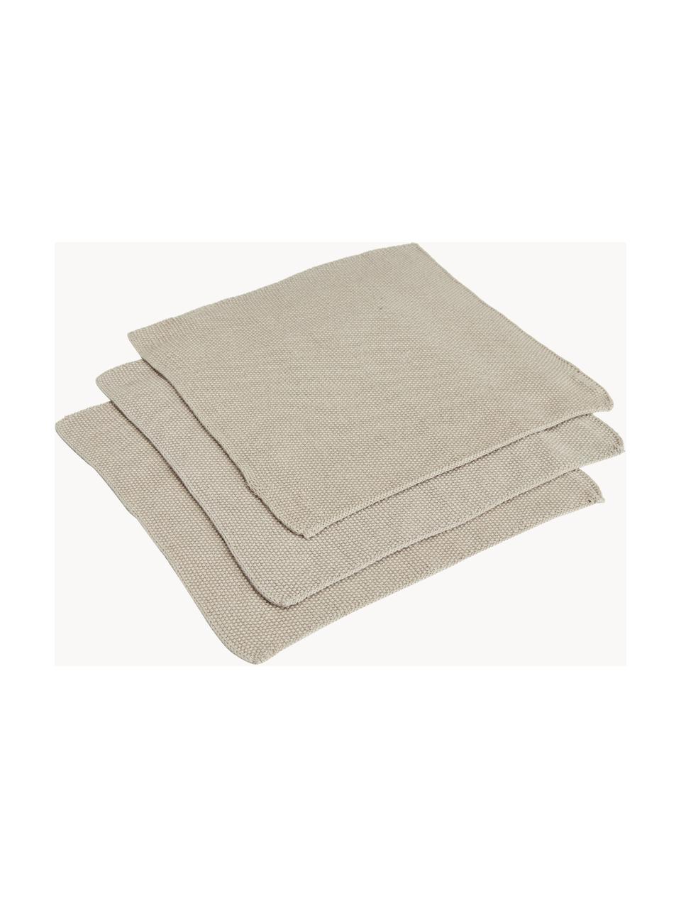 Katoenen vaatdoeken Soft, 3 stuks, 100% katoen, Lichtbeige, B 29 x L 30 cm