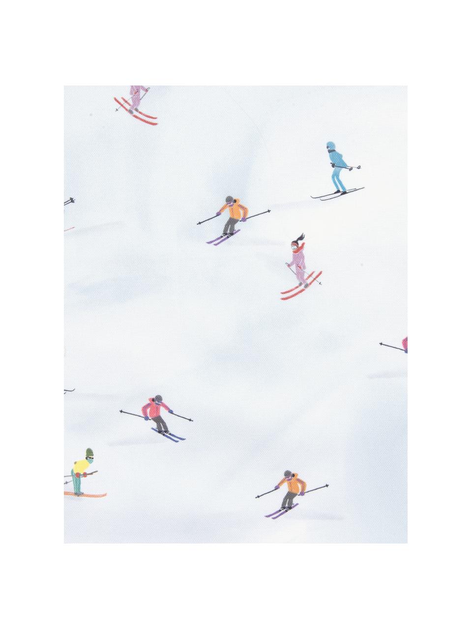 Housse de coussin 40x40 design Ski par Kera Till, 100 % coton, Bleu ciel, larg. 40 x long. 40 cm