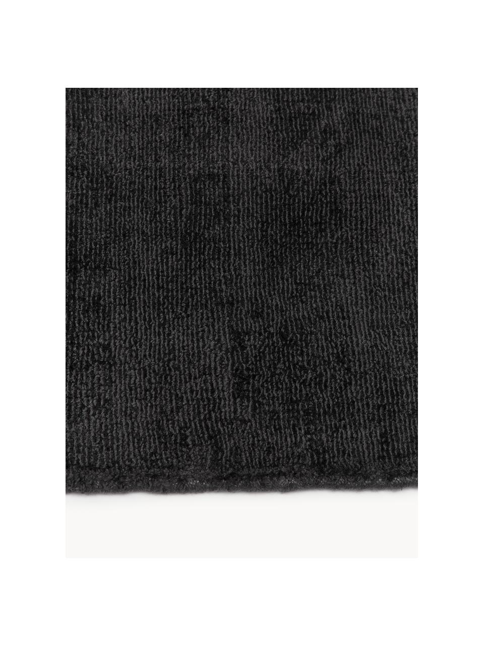 Tapis en viscose tissé main Jane, Anthracite, larg. 160 x long. 230 cm (taille M)