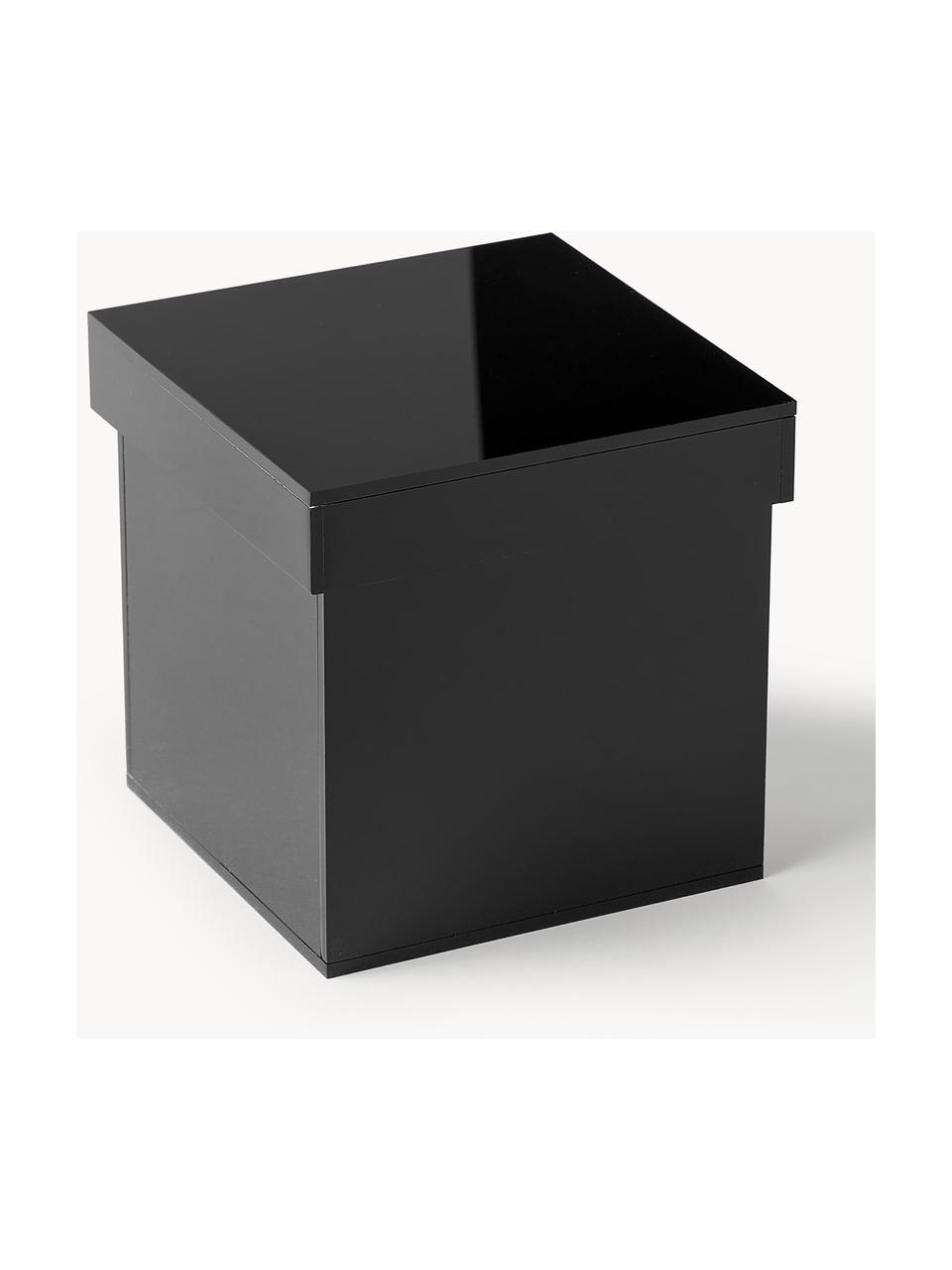 Sada skladovacích boxů Jamie, 2 díly, Akrylátové sklo, Lesklá černá, Sada s různými velikostmi