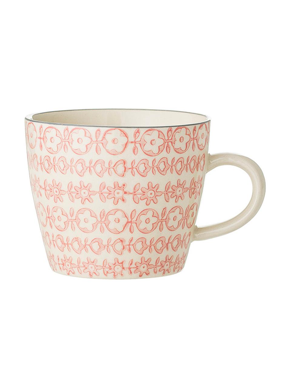 Tazas de café Cécile, 3 uds., Gres, Beige, gris, rosa, Ø 10 x Al 8 cm, 300 ml