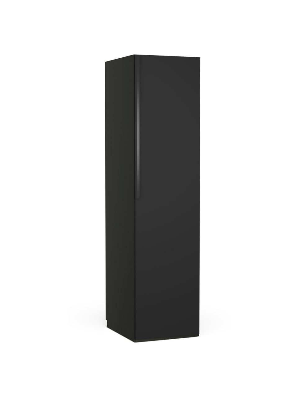 Modulaire draaideurkast Leon, 50 cm breed, diverse varianten, Zwart, Basis interieur, hoogte 200 cm