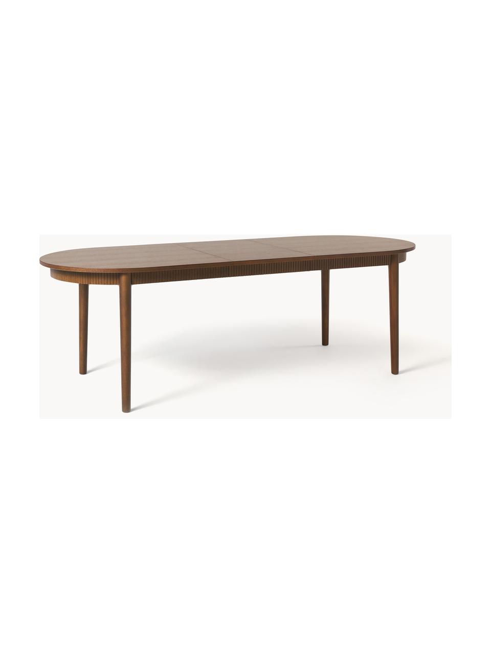 Mesa de comedor extensible Calary, 180-230 x 92 cm, Tablero: aglomerado contrachapado , Patas: madera de roble Este prod, Madera de roble pintada marrón oscuro, An 180/230 x F 92 cm