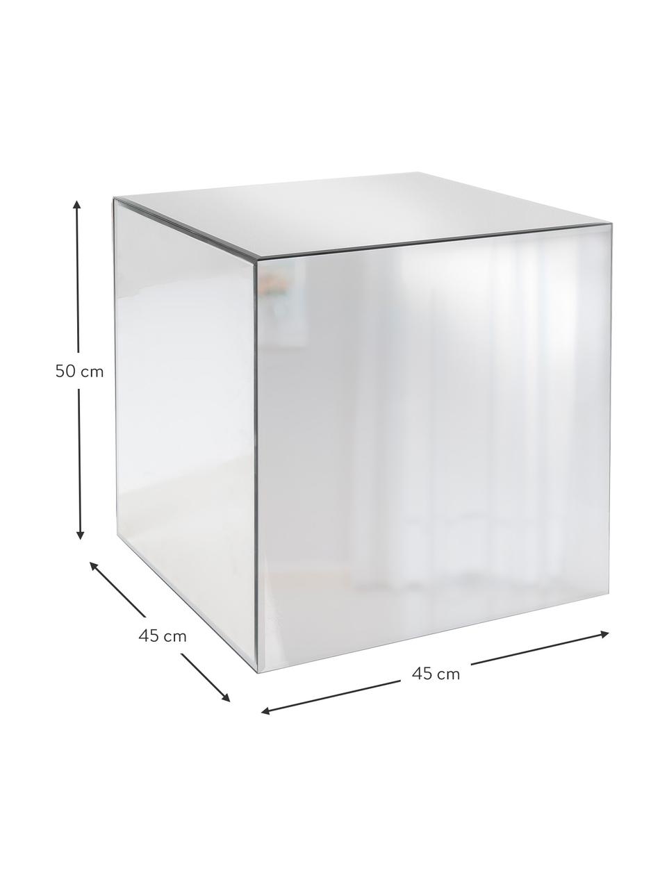 Mesa auxiliar de espejos Luxury, Estructura: tablero de fibras de dens, Superficie: espejo de cristal, Espejo de cristal, An 45 x F 45 cm