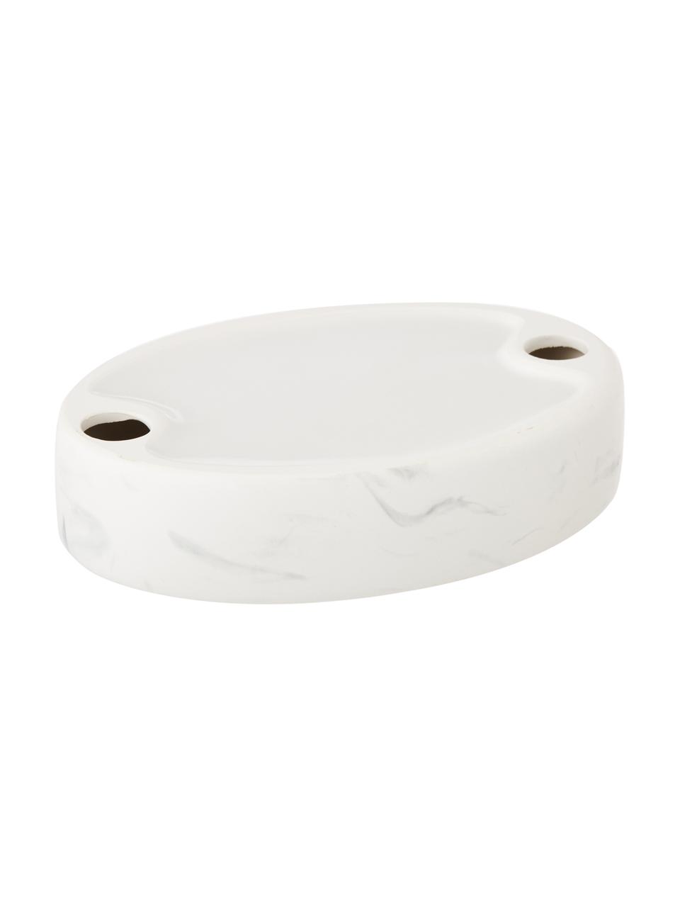 Keramik-Seifenschale Daro, Keramik, Weiß, B 13 x H 3 cm