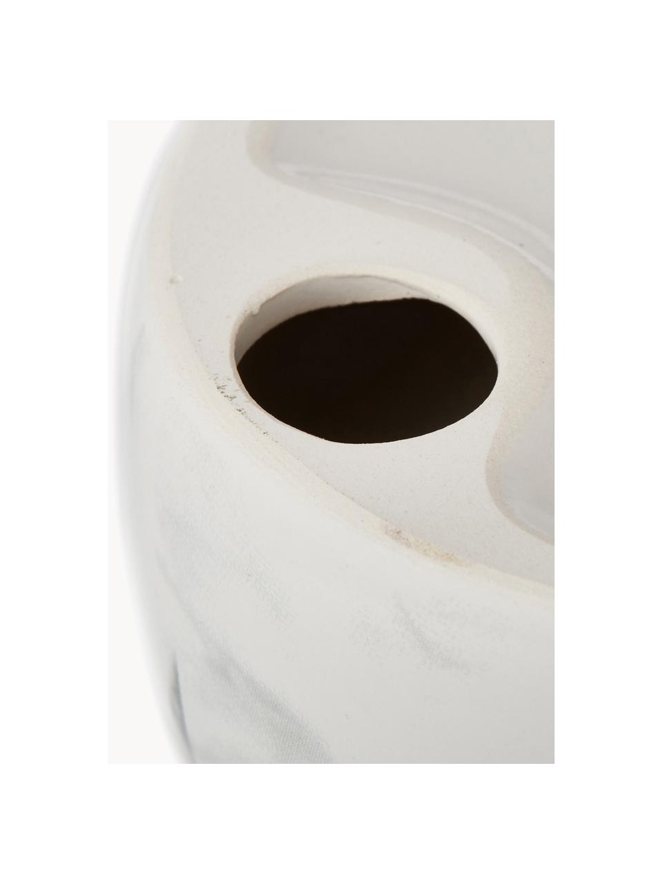 Porte-savon en céramique Daro, Céramique, Blanc, marbré, larg. 13 x haut. 3 cm