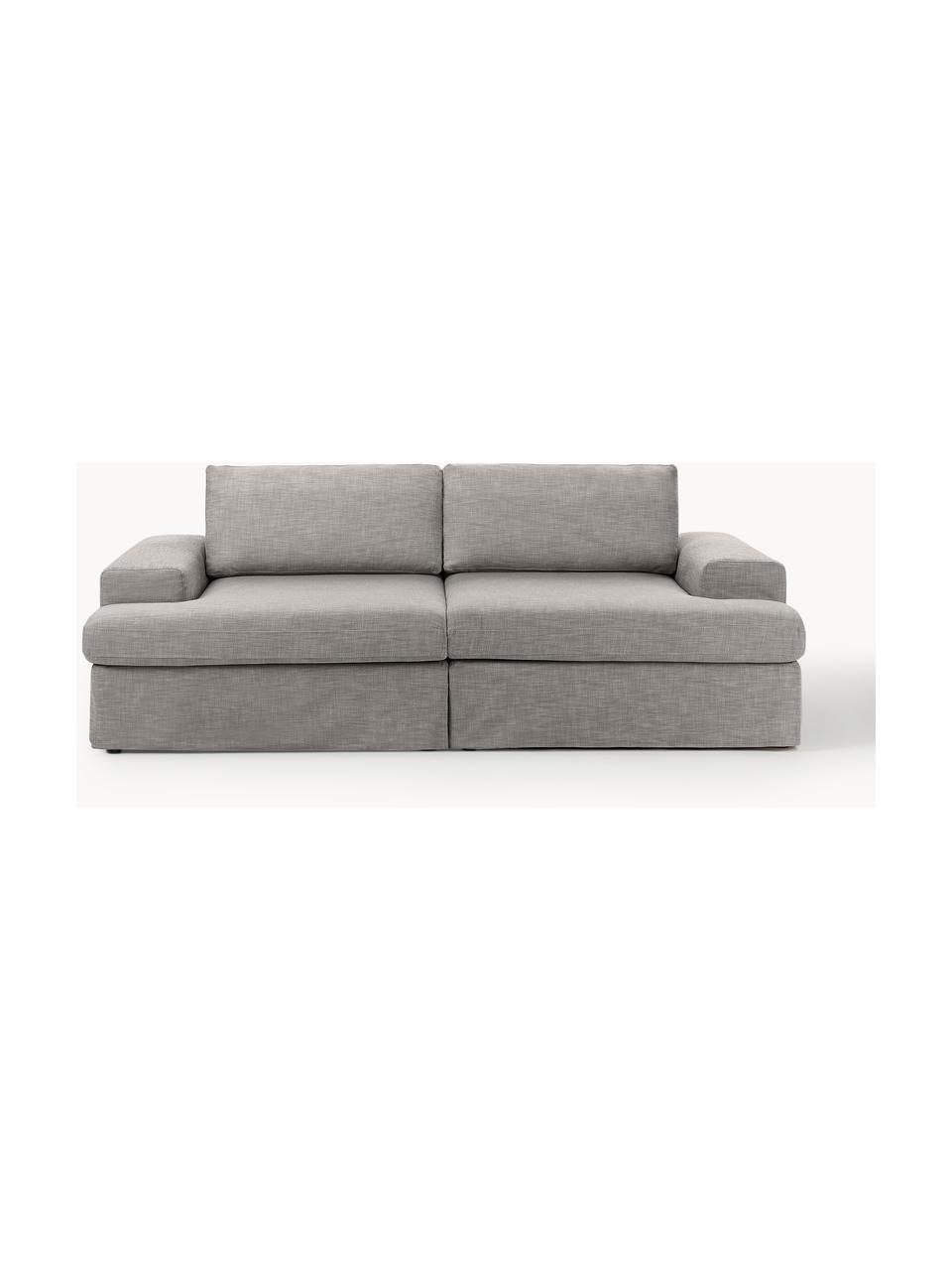 Modulares Sofa Russell (3-Sitzer) mit abnehmbaren Bezügen, Bezug: 100% Baumwolle Der strapa, Gestell: Massives Kiefernholz, Spe, Webstoff Grau, B 206 x T 103 cm