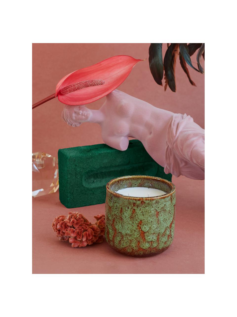 Handgemachte Zweidocht-Duftkerze (Jasmin und Rose) Pleasure, Behälter: Keramik, Jasmin und Rose, Ø 11 x H 10 cm