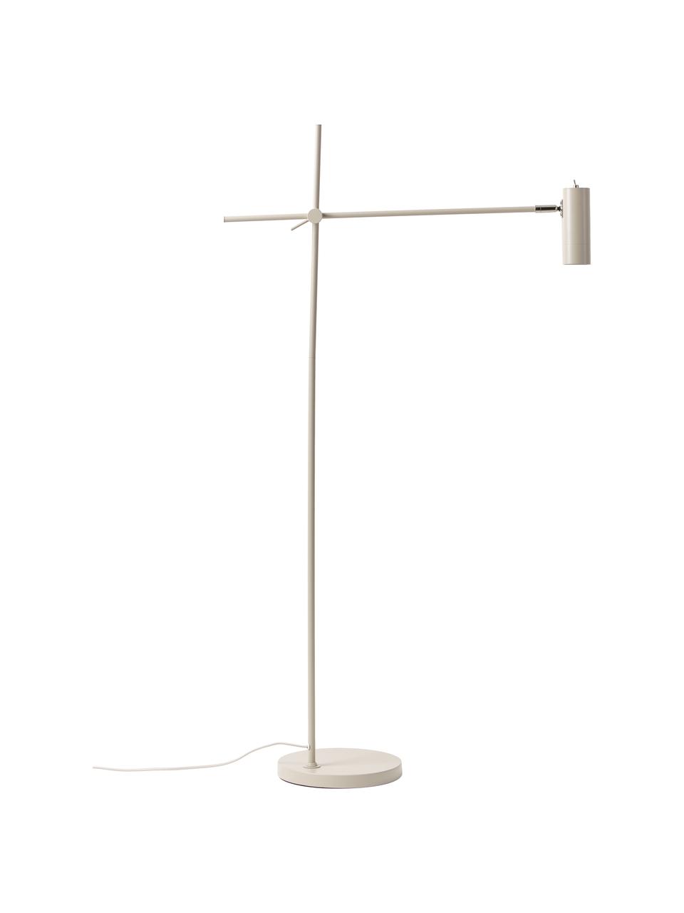Lámpara de lectura Cassandra, estilo moderno, Pantalla: metal con pintura en polv, Cable: cubierto en tela, Beige, An 75 x Al 152 cm