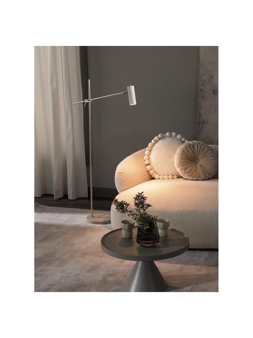 Leeslamp Cassandra, Lampenkap: gepoedercoat metaal, Lampvoet: gepoedercoat metaal, Mat beige, B 75 x H 152 cm